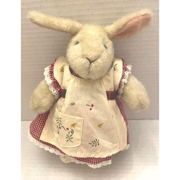Vintage Hoppy VanderHare Plush New England Country Christmas 8" Rabbit Outfit - Picture 1 of 10